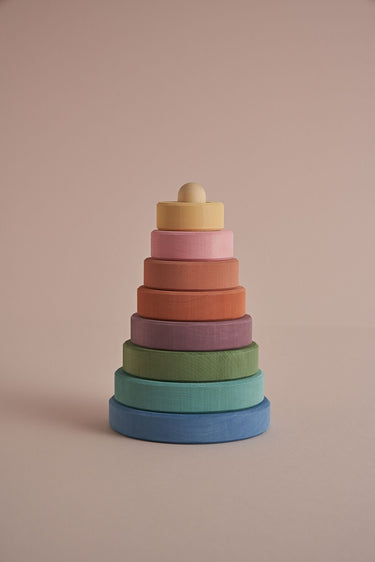 Raduga Grez Wooden Stacking Tower, Pastel